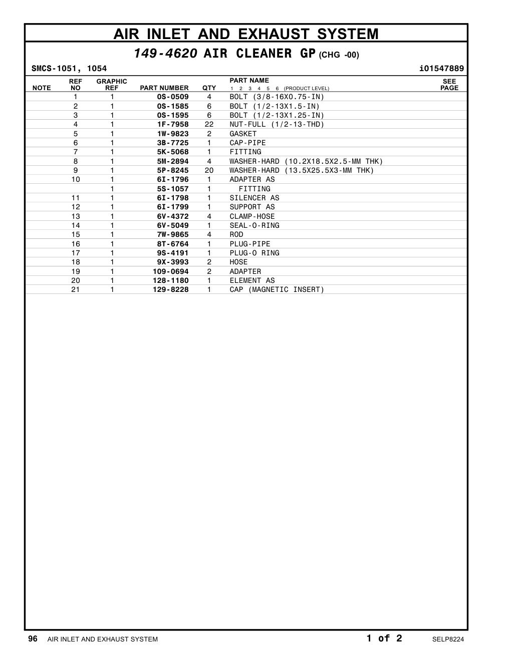 109-0694 ADAPTER CAT parts manual diagram