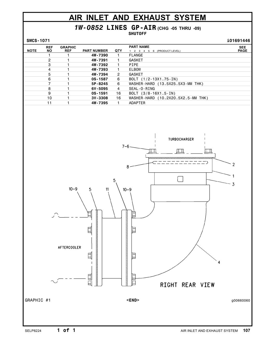 4W-7395 ADAPTER CAT parts manual diagram