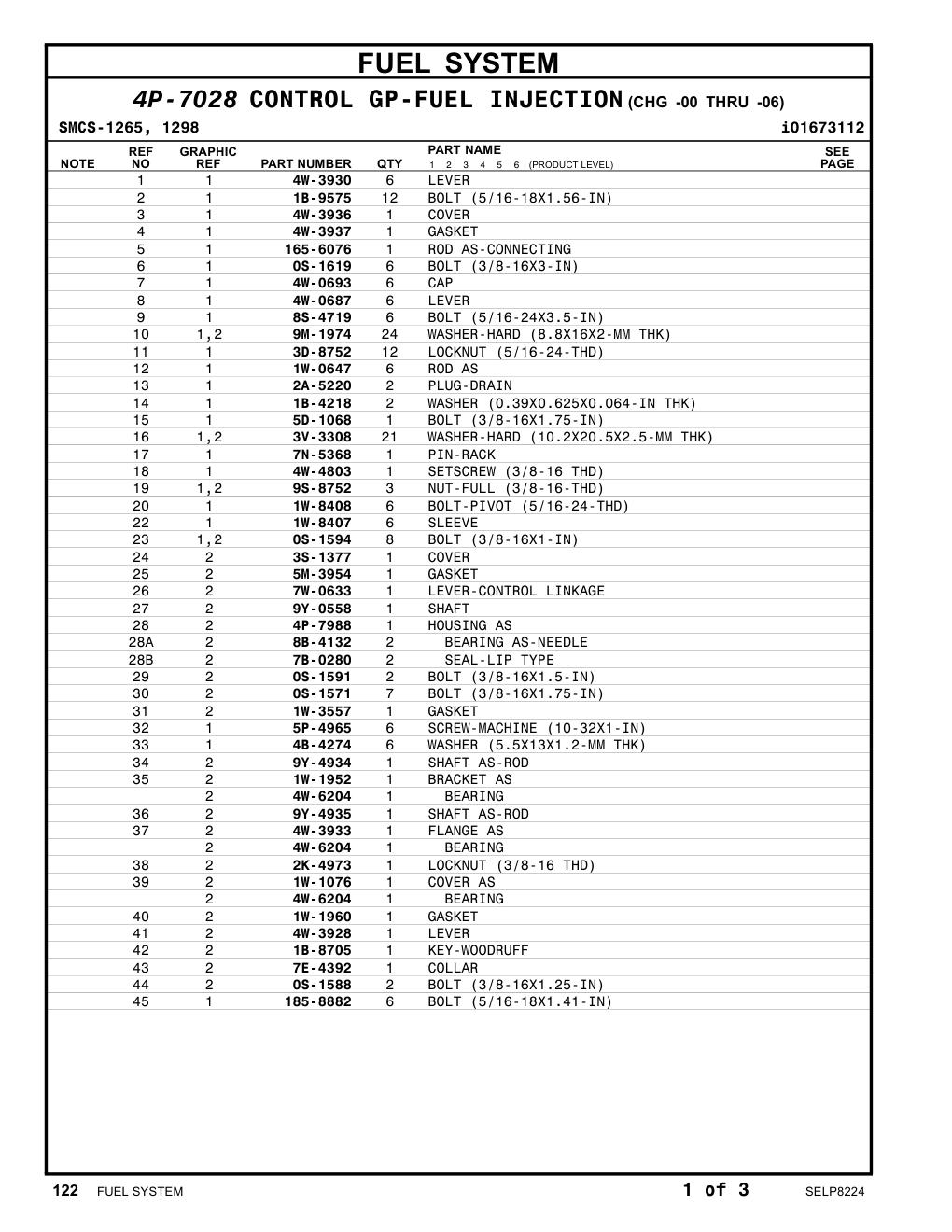 1W-3557 GASKET CAT parts manual diagram