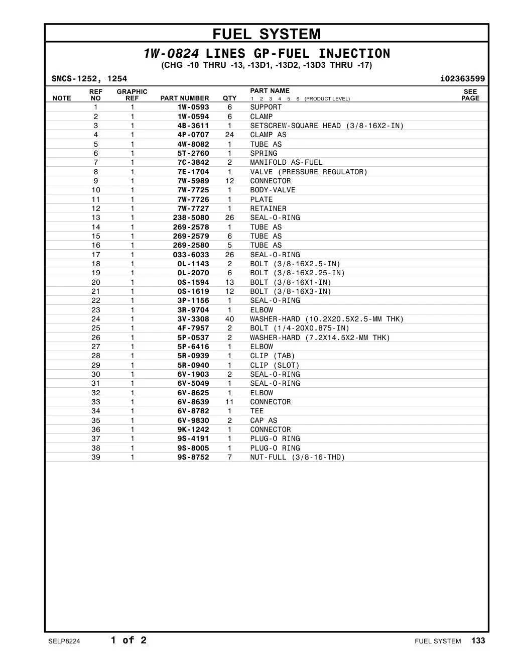 269-2578 TUBE AS CAT parts manual diagram