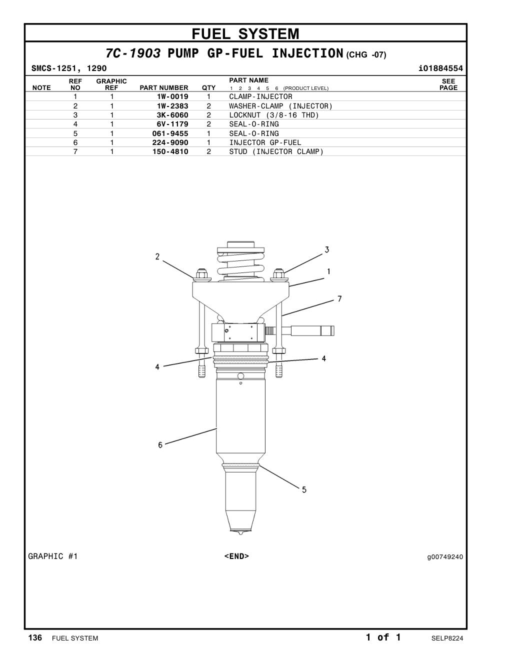 150-4810 STUD (INJECTOR CLAMP) CAT parts manual diagram