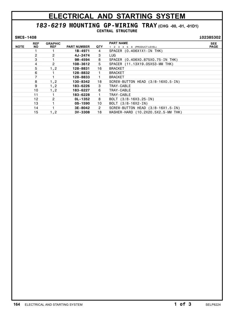 183-6227 - TRAY-CABLE
