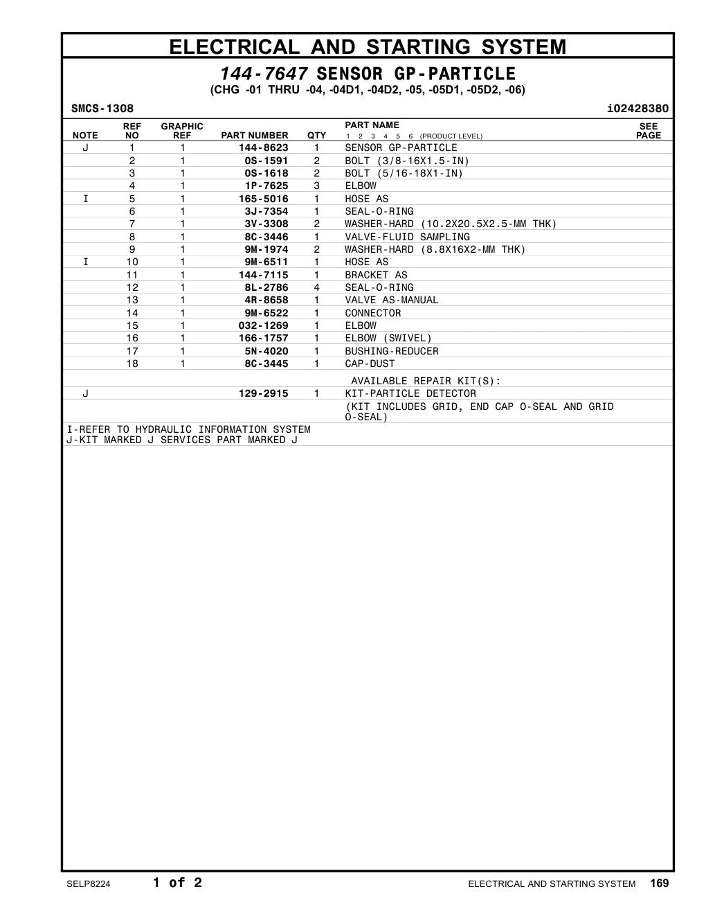 144-8623 - SENSOR GP-PARTICLE