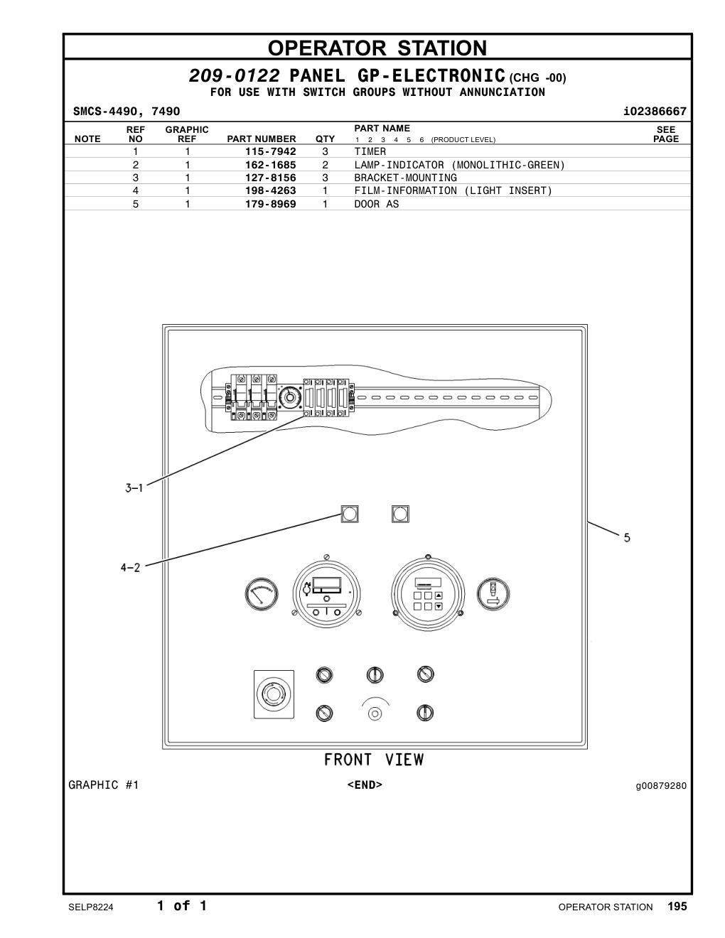179-8969 DOOR AS CAT parts manual diagram