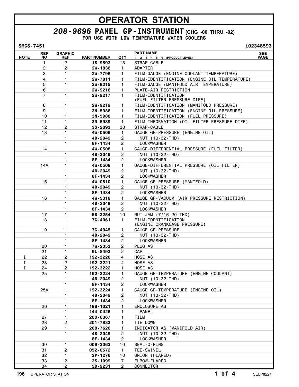 200-6367 FILM CAT parts manual diagram