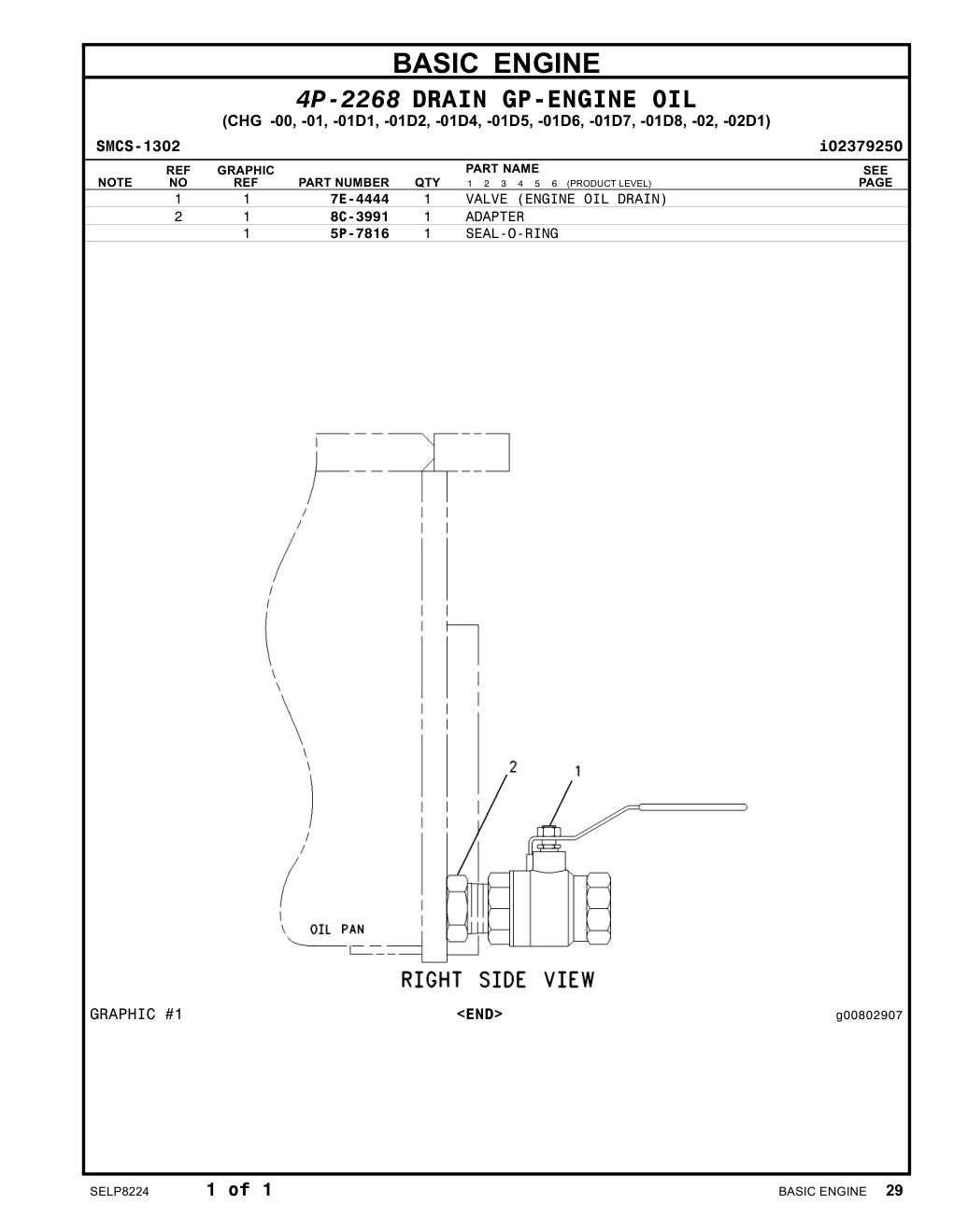 8C-3991 ADAPTER CAT parts manual diagram