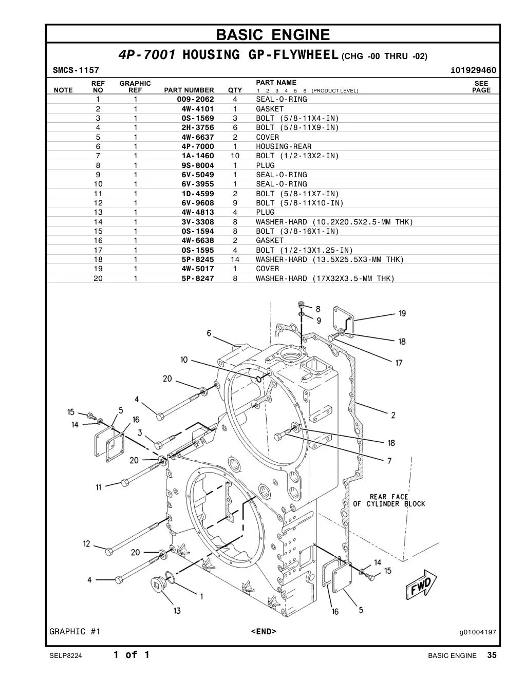 6V-9608 - BOLT (5/8-11X10-IN)
