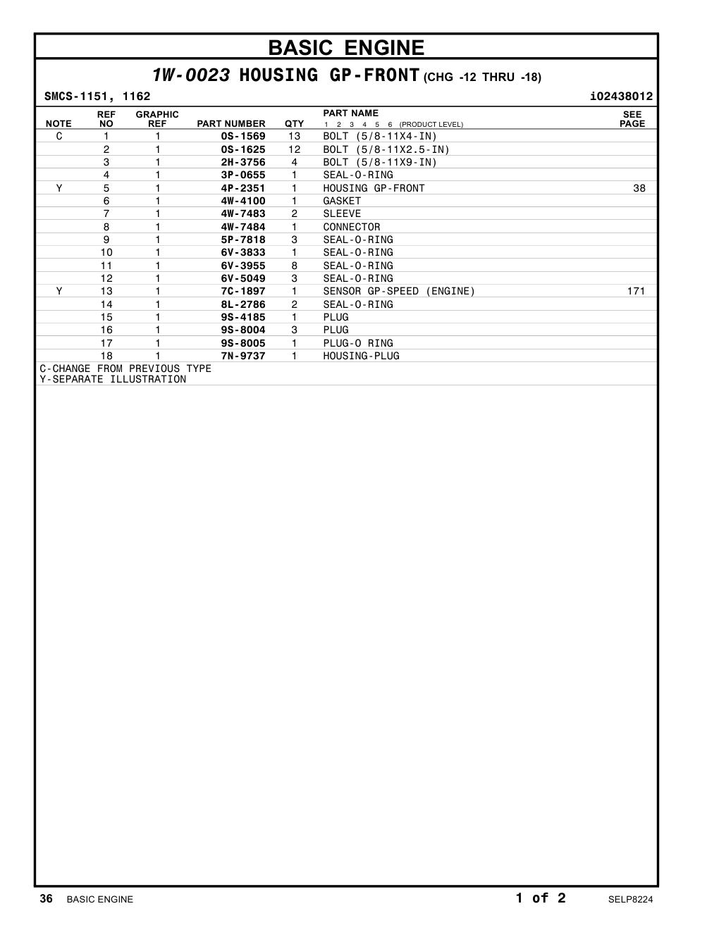 4P-2351 HOUSING GP-FRONT CAT parts manual diagram