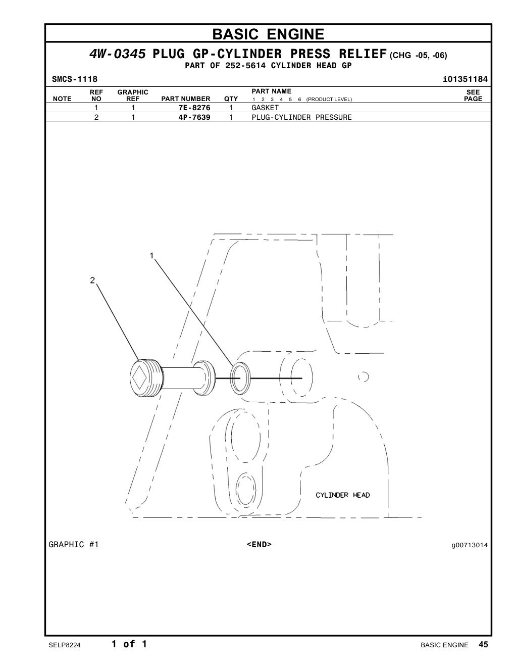 7E-8276 GASKET CAT parts manual diagram