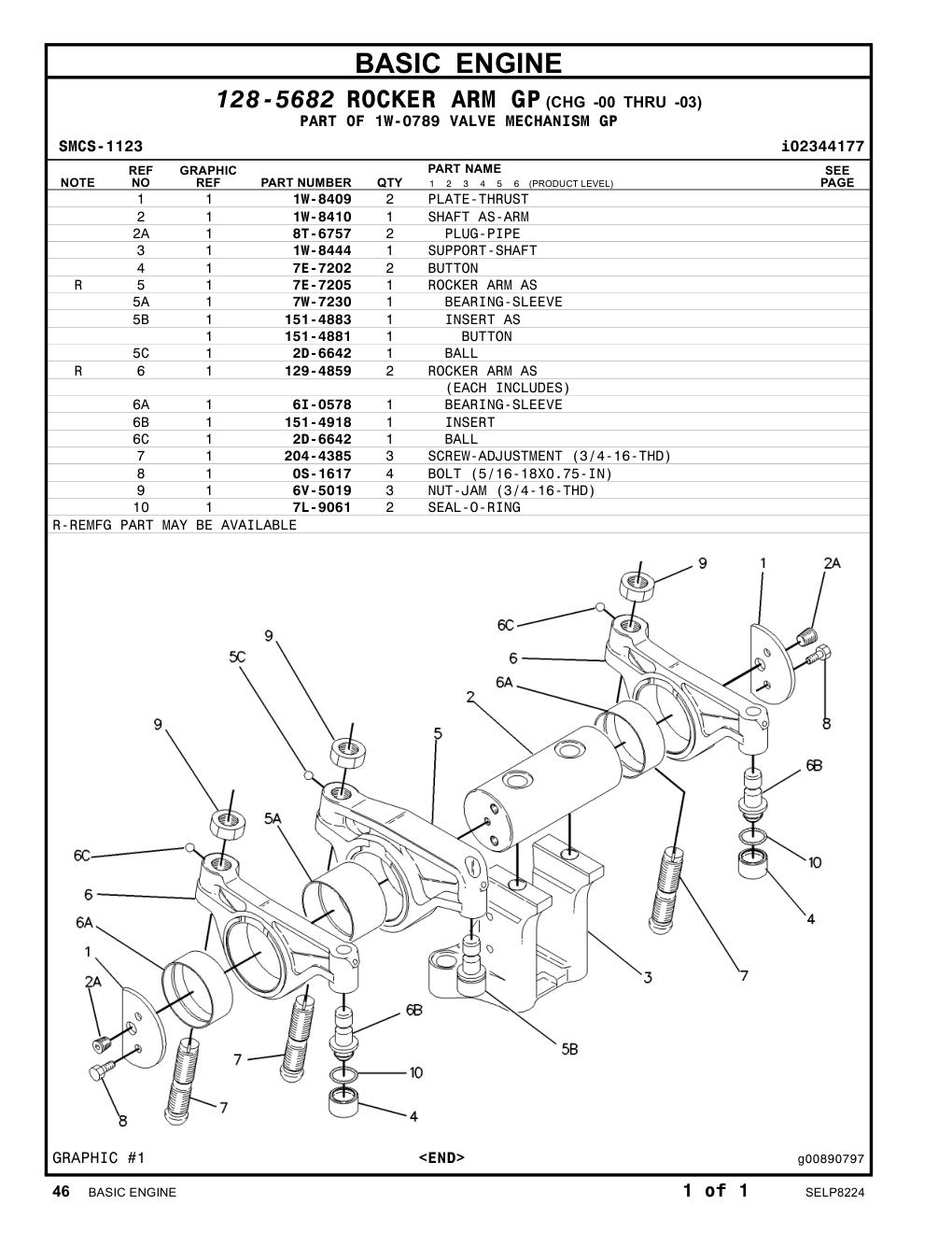 204-4385 SCREW-ADJUSTMENT (3/4-16-THD) CAT parts manual diagram