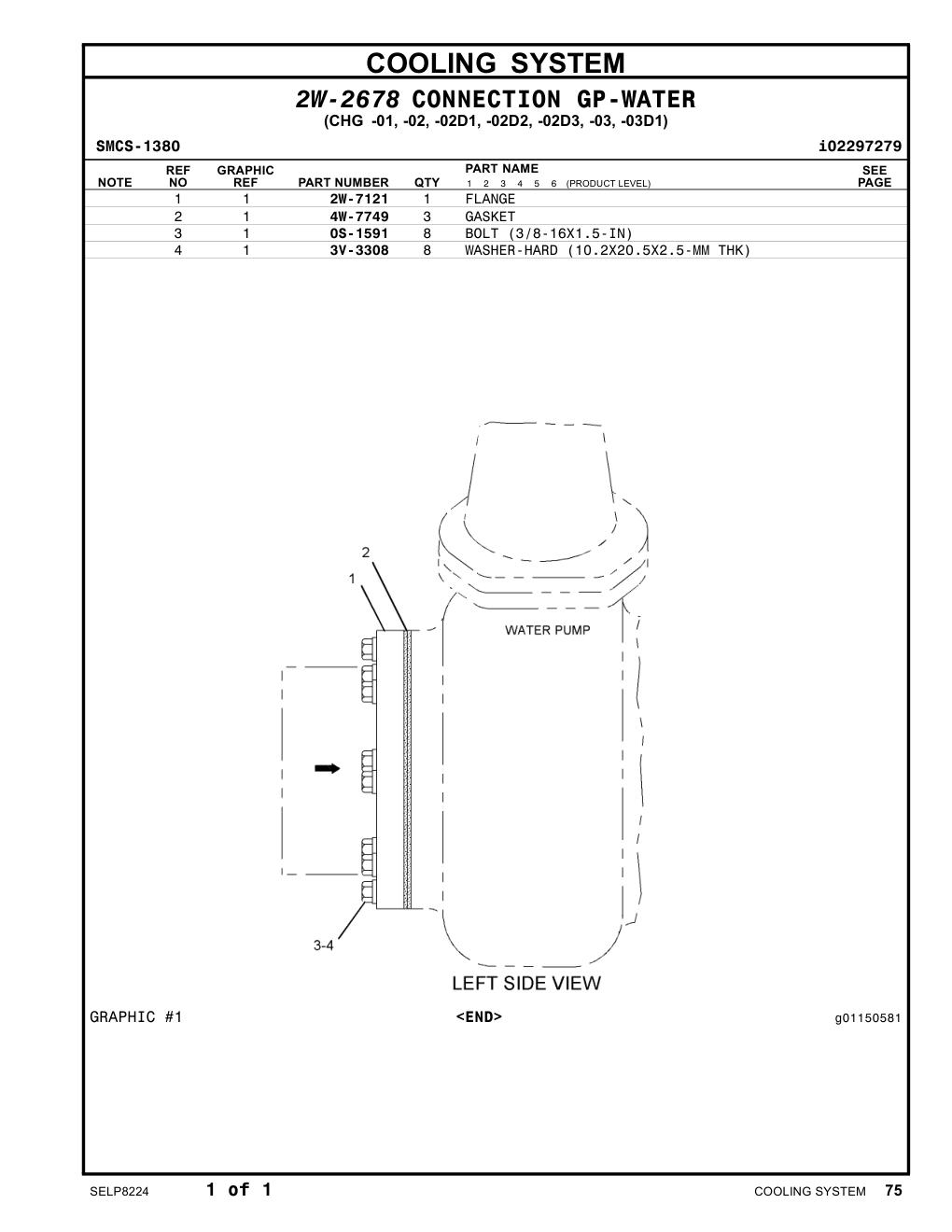 4W-7749 GASKET CAT parts manual diagram