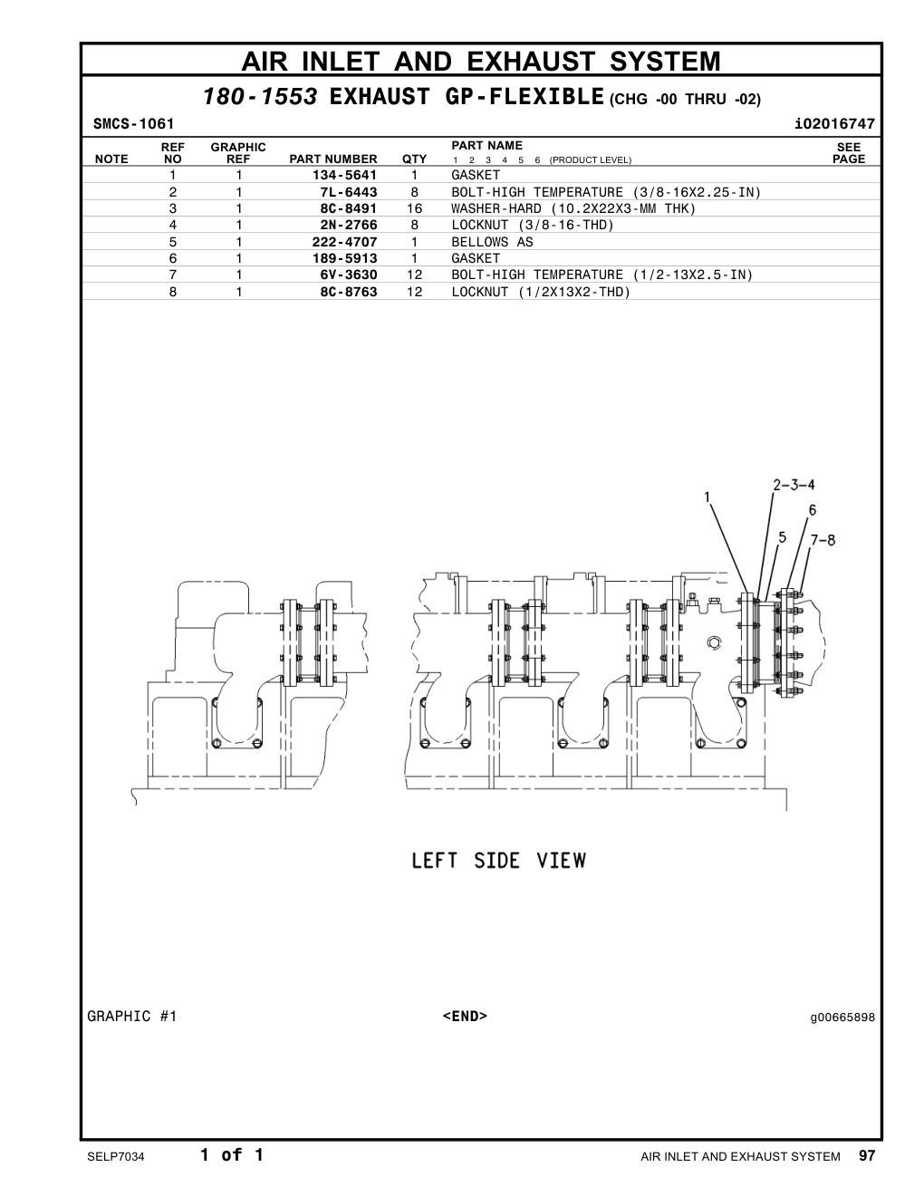 222-4707 BELLOWS AS CAT parts manual diagram