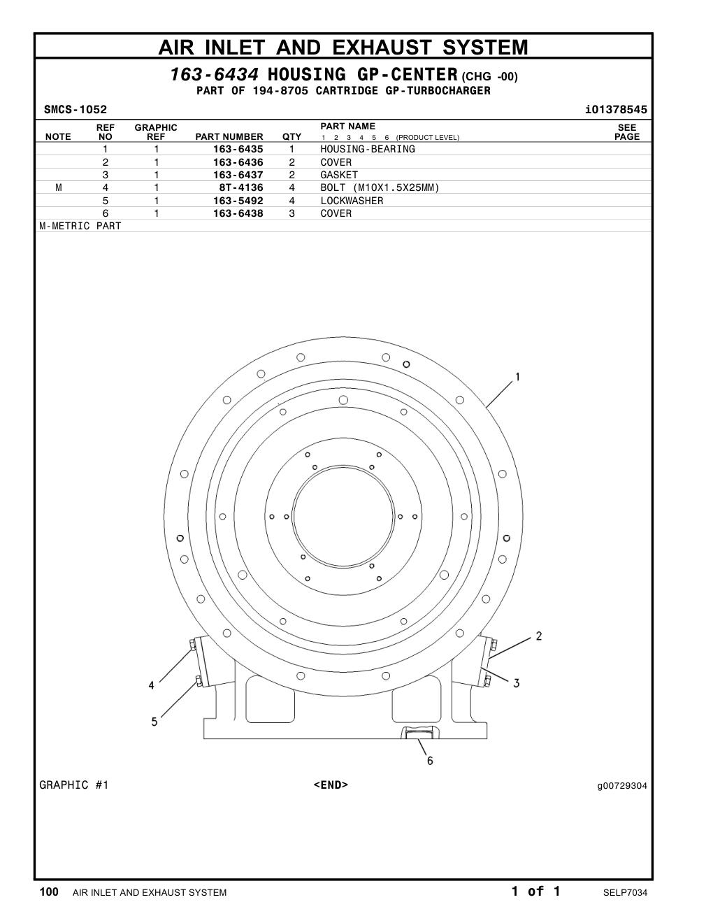 163-6438 COVER CAT parts manual diagram