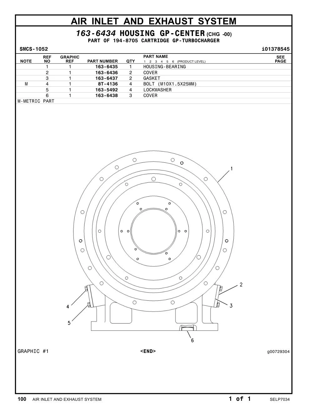 163-6436 COVER CAT parts manual diagram