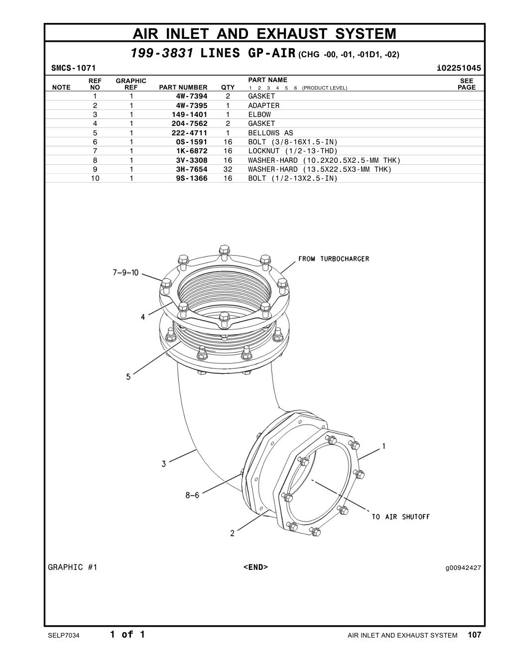 204-7562 GASKET CAT parts manual diagram