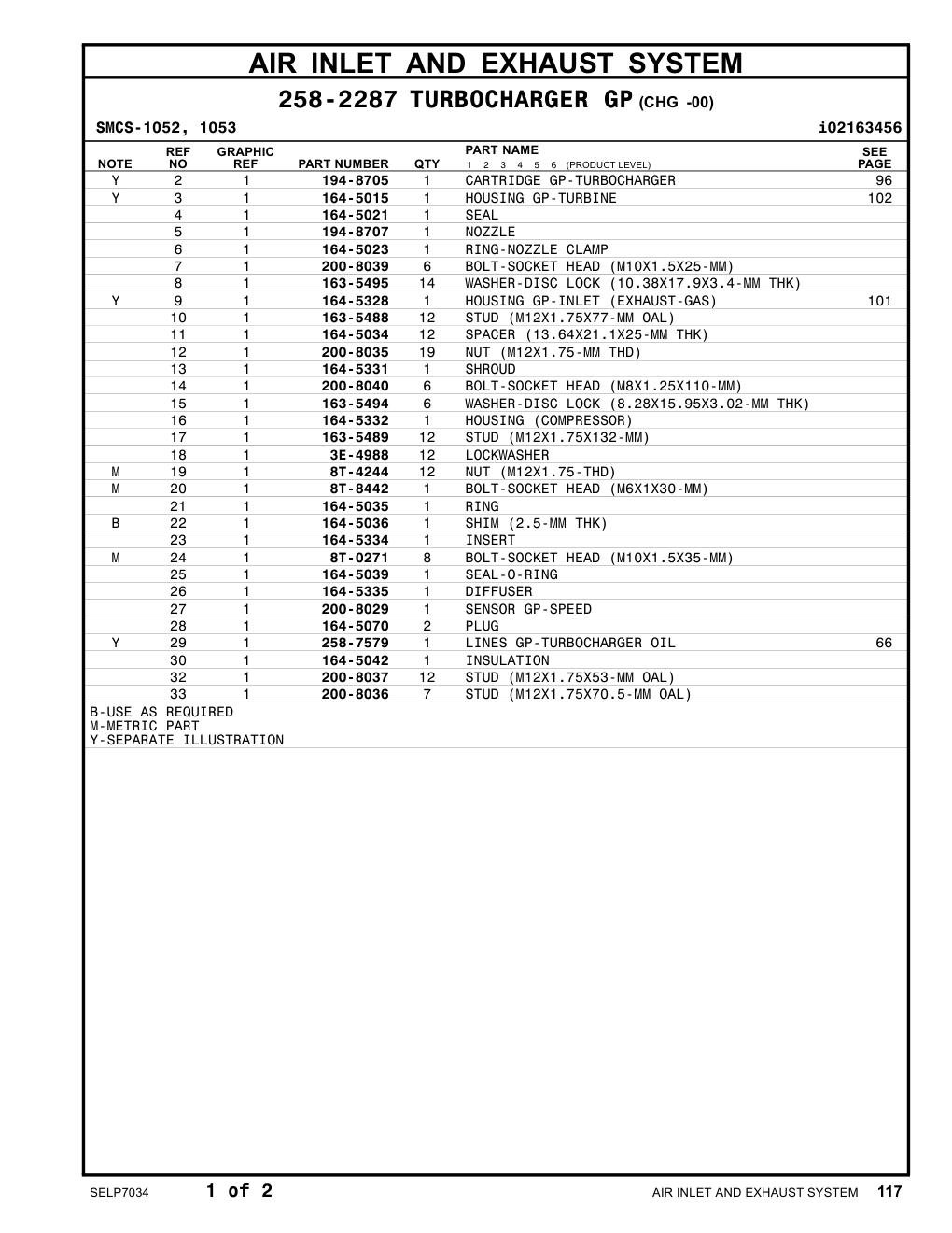 164-5334 INSERT CAT parts manual diagram