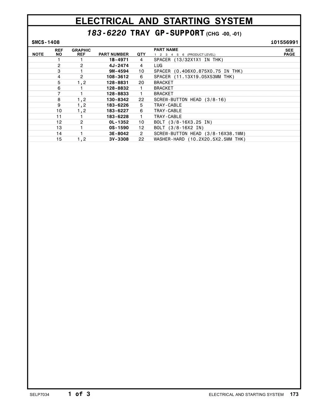 183-6227 - TRAY-CABLE