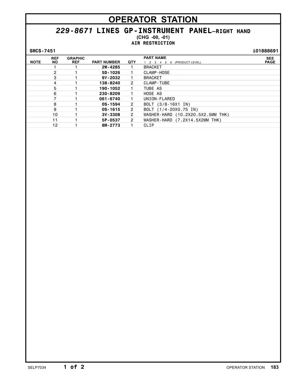 061-6740 UNION-FLARED CAT parts manual diagram