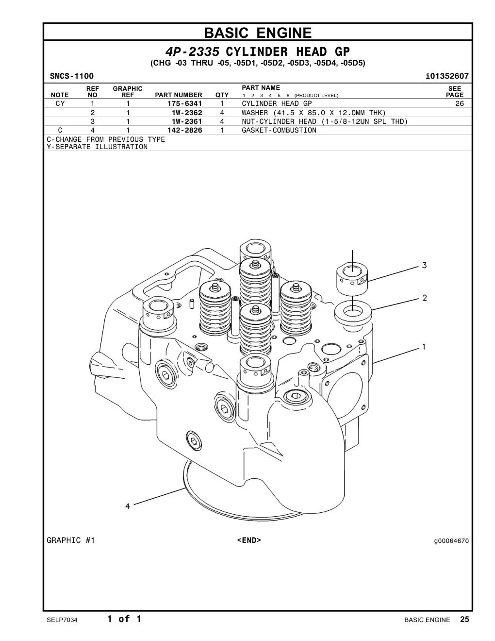 142-2826 - GASKET-COMBUSTION