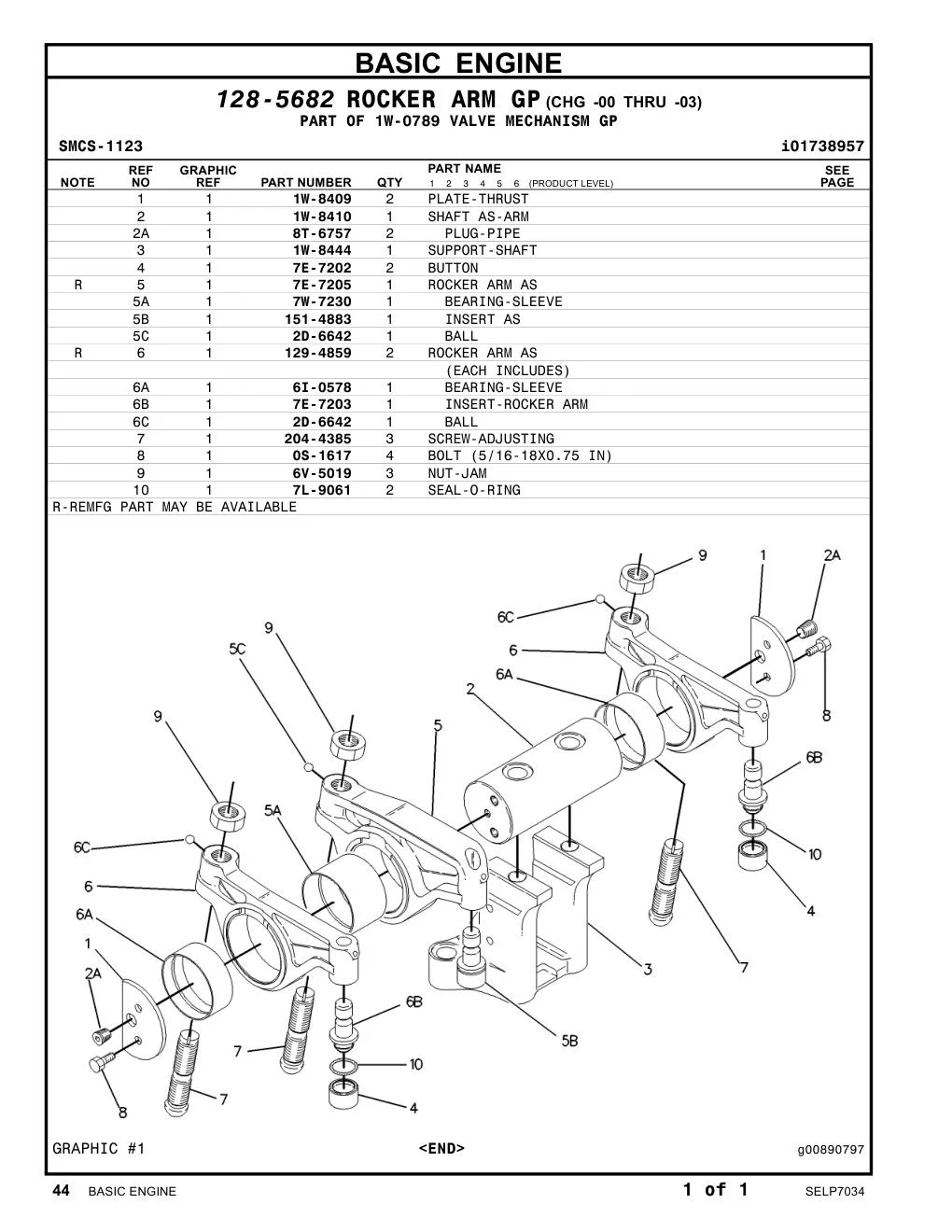 7E-7205 - ROCKER ARM AS