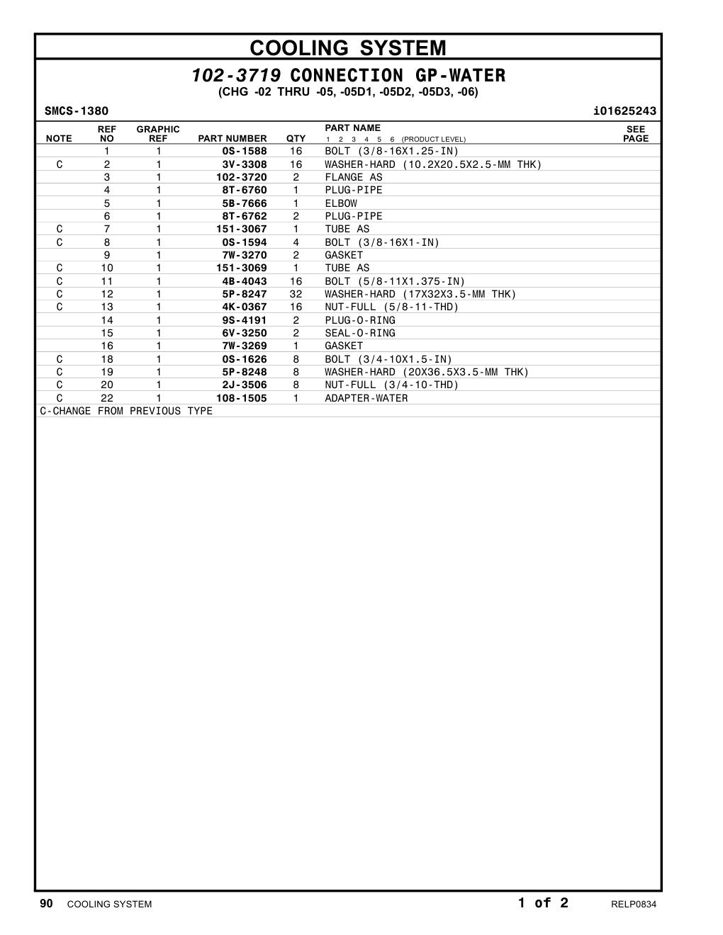 102-3720 FLANGE AS CAT parts manual diagram