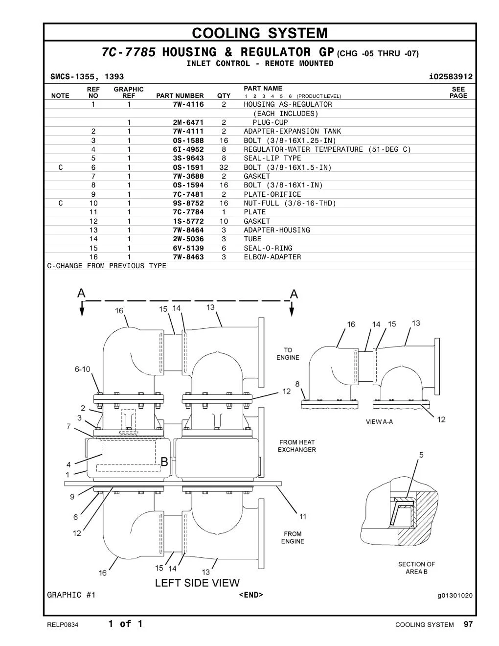 6I-4952 REGULATOR-WATERTEMPERATURE CAT parts manual diagram