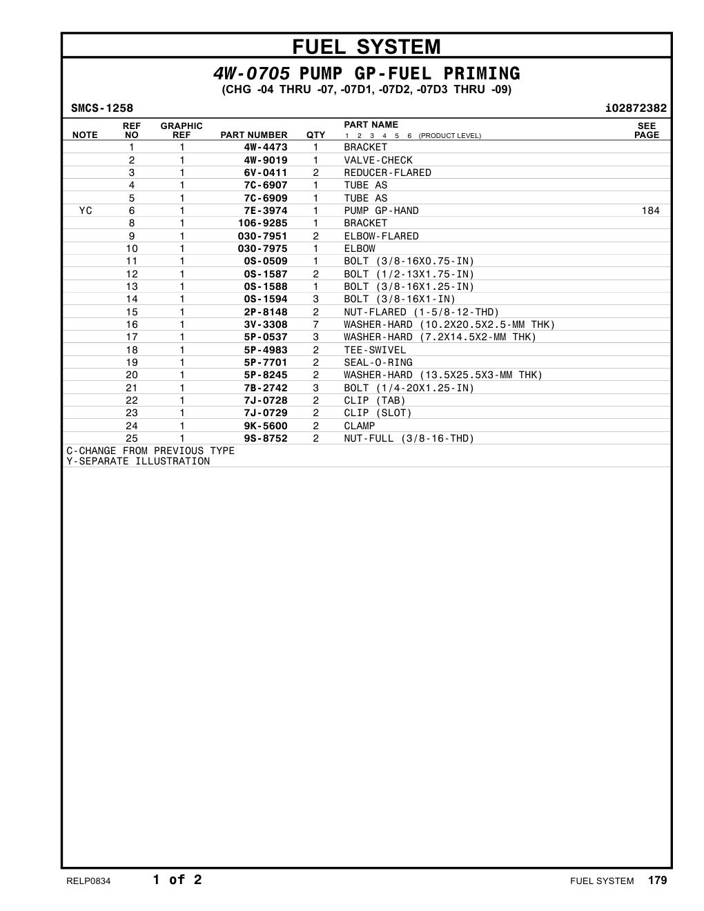 7C-6907 TUBE AS CAT parts manual diagram
