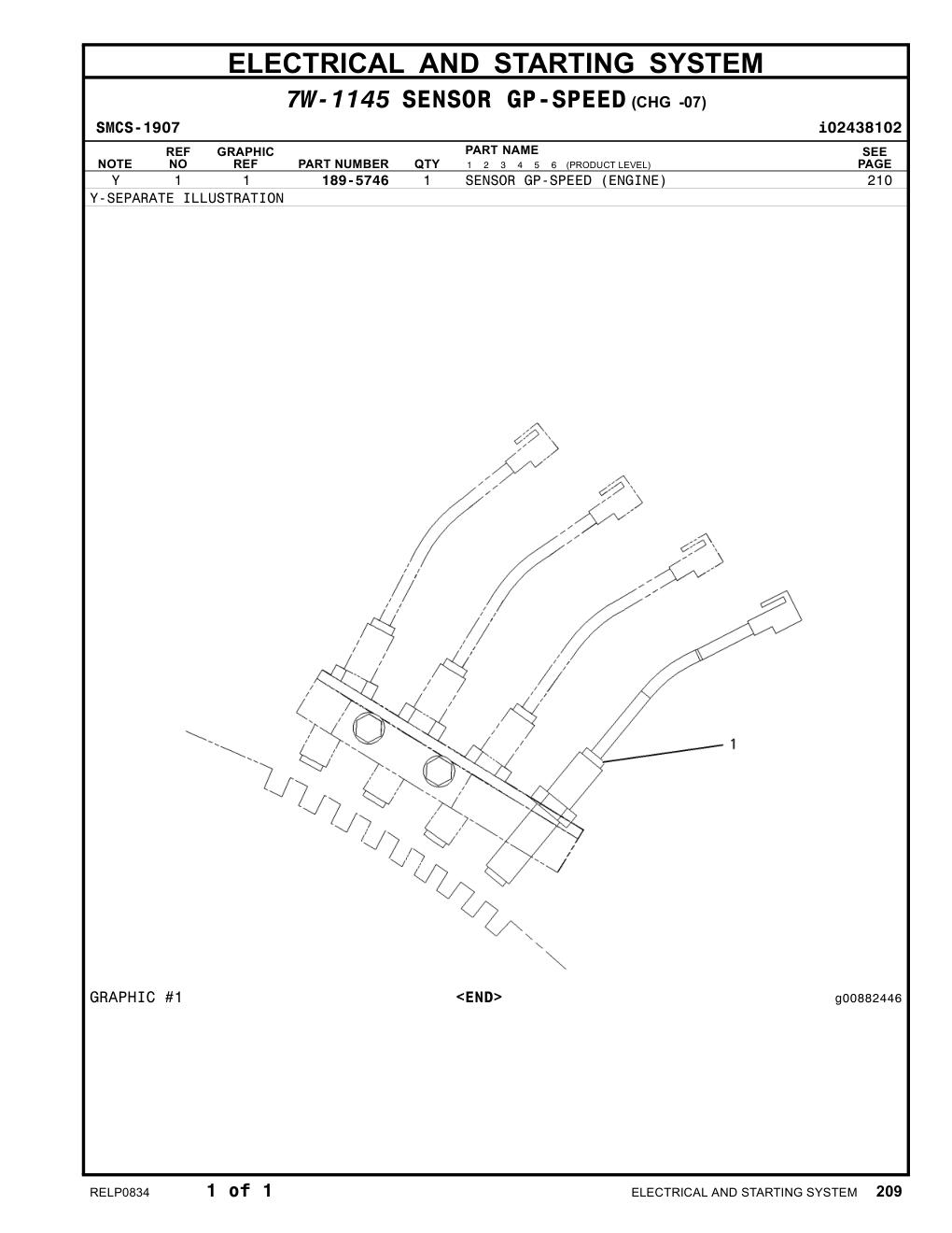 189-5746 - SENSOR GP-SPEED (ENGINE)