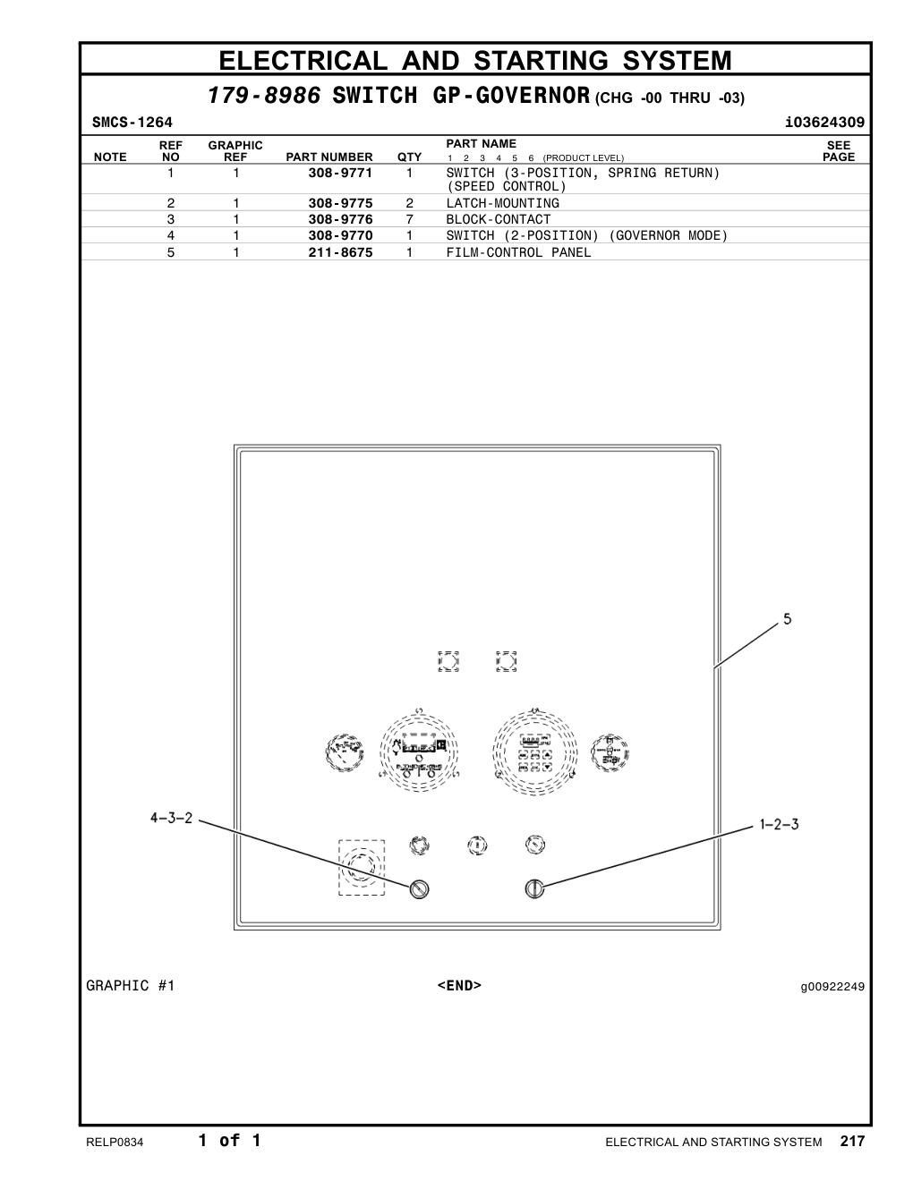 308-9776 BLOCK-CONTACT CAT parts manual diagram