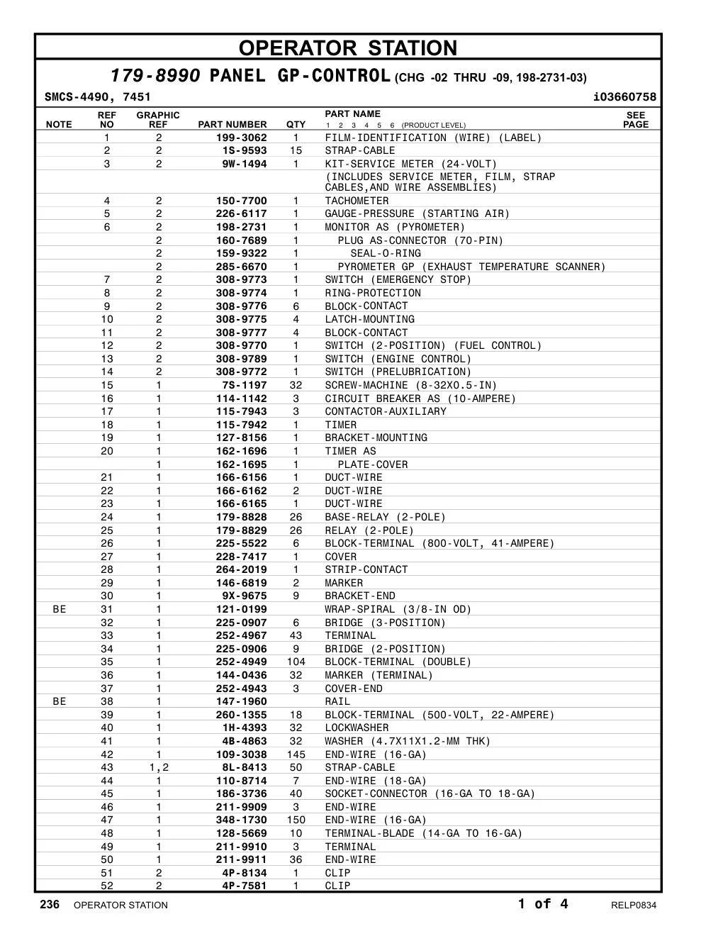 308-9777 BLOCK-CONTACT CAT parts manual diagram