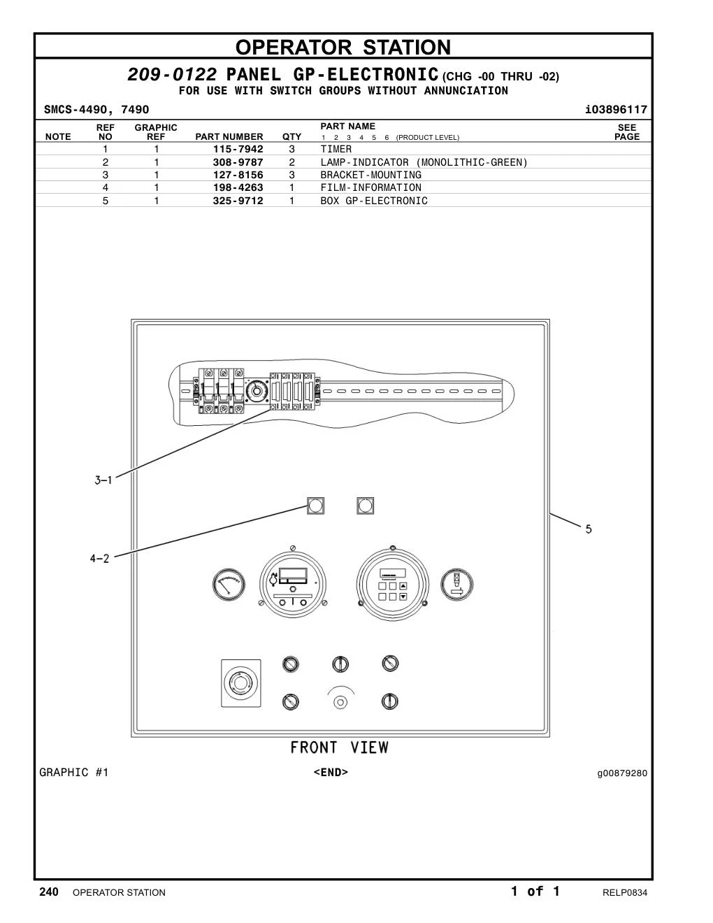 308-9787 - LAMP-INDICATOR (MONOLITHIC-GREEN)