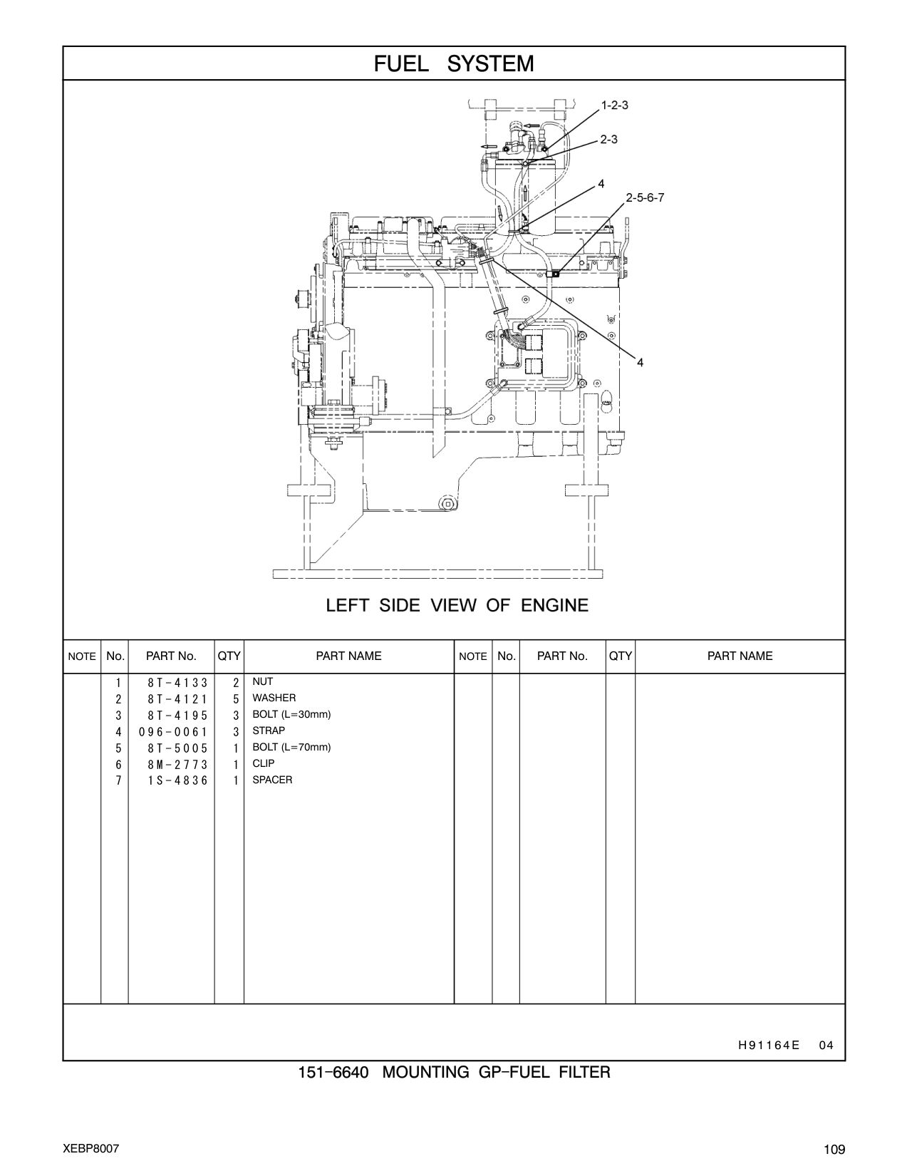 1S-4836 SPACER CAT parts manual diagram
