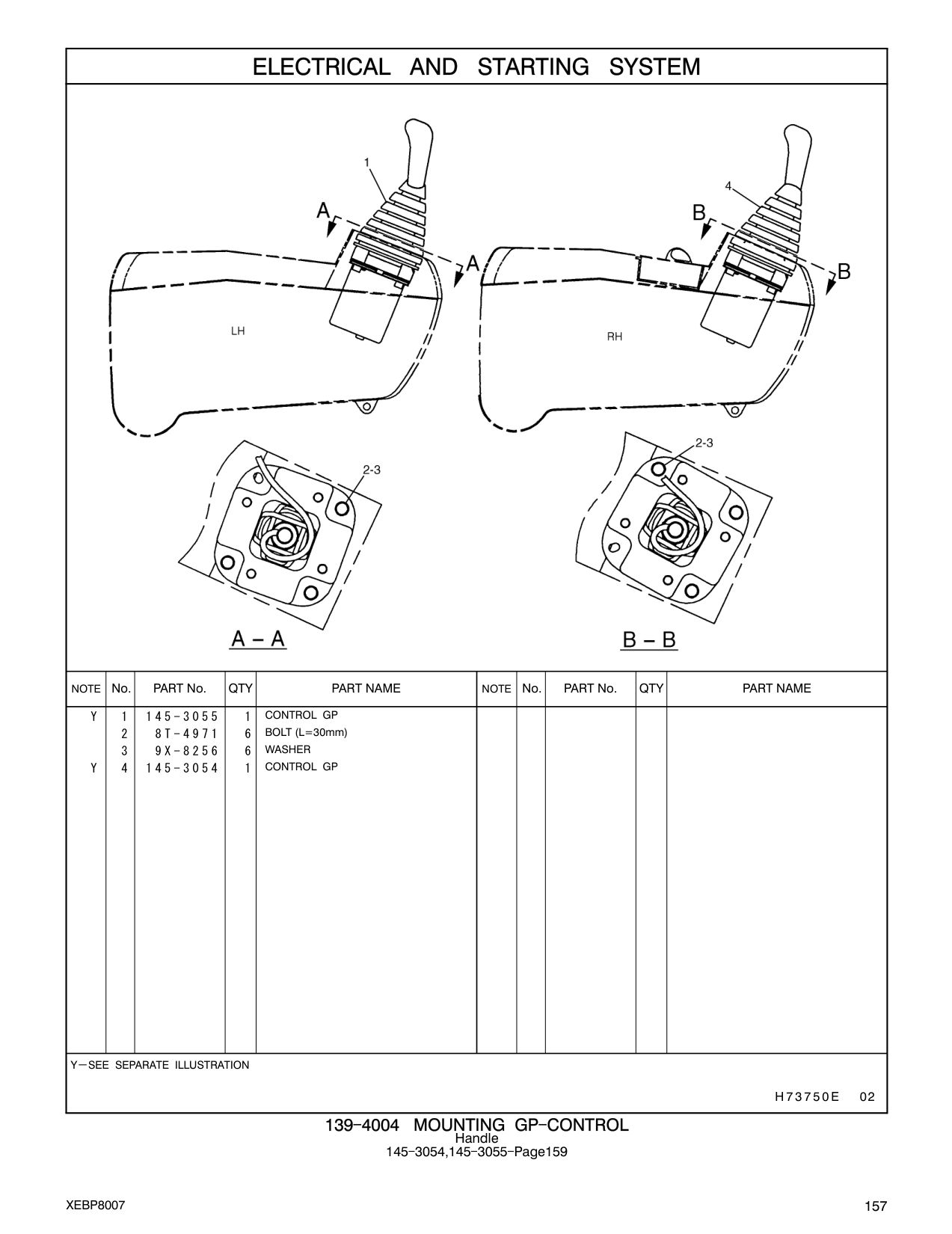 145-3055 CONTROL GP CAT parts manual diagram