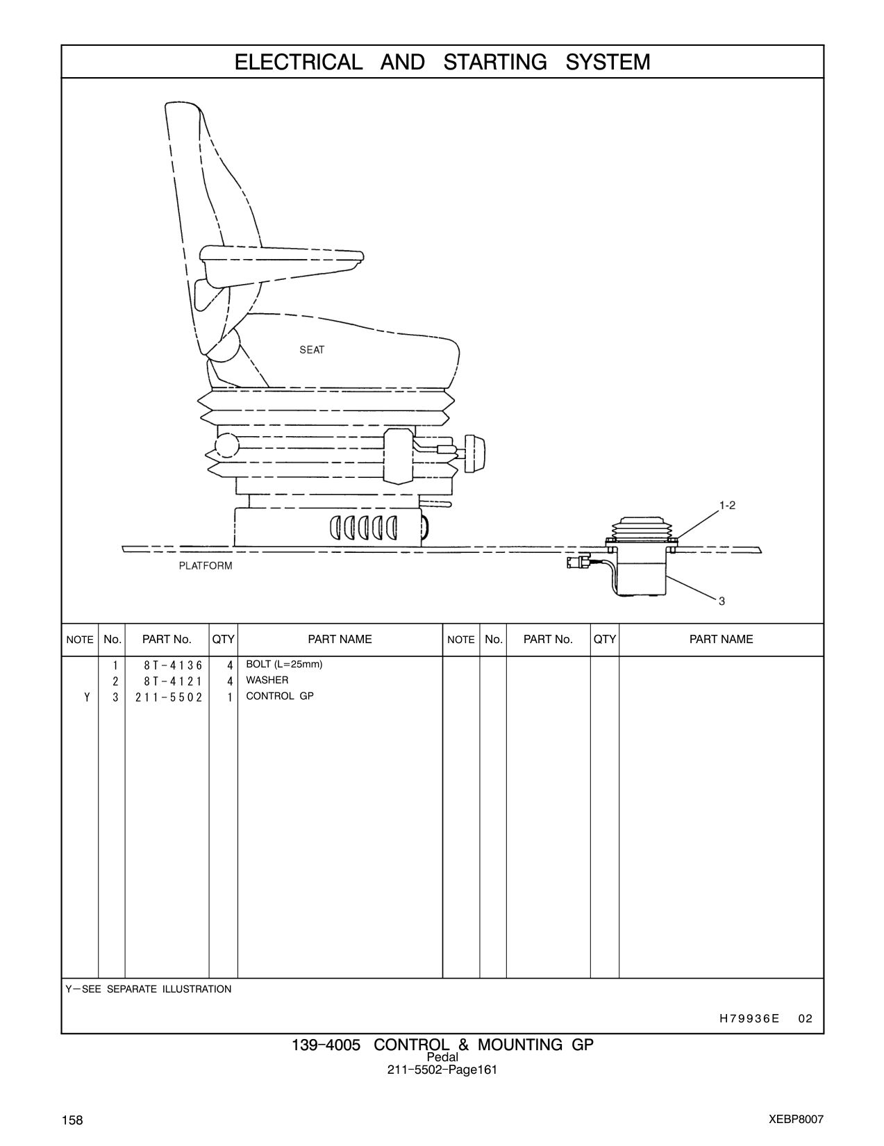211-5502 CONTROL GP CAT parts manual diagram