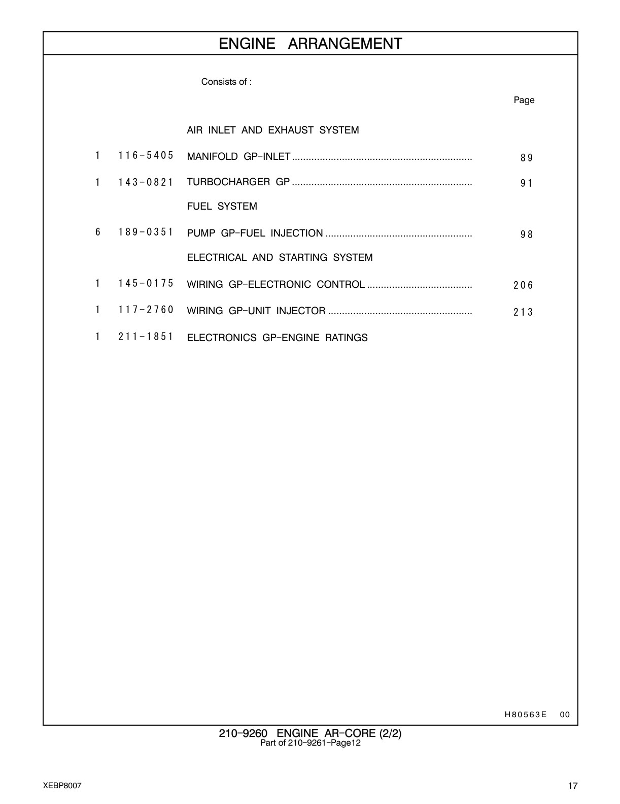 189-0351 PUMP GP-FUEL INJECTION CAT parts manual diagram