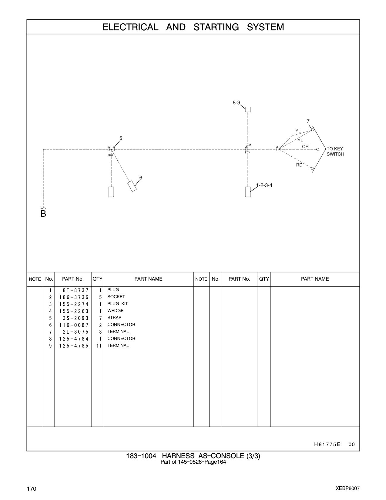 125-4784 CONNECTOR CAT parts manual diagram