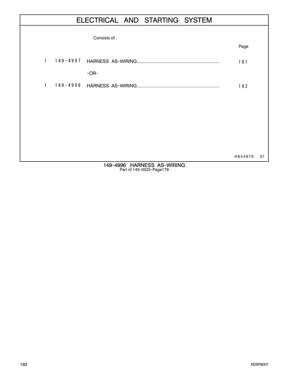 149-4998 - HARNESS AS-WIRING