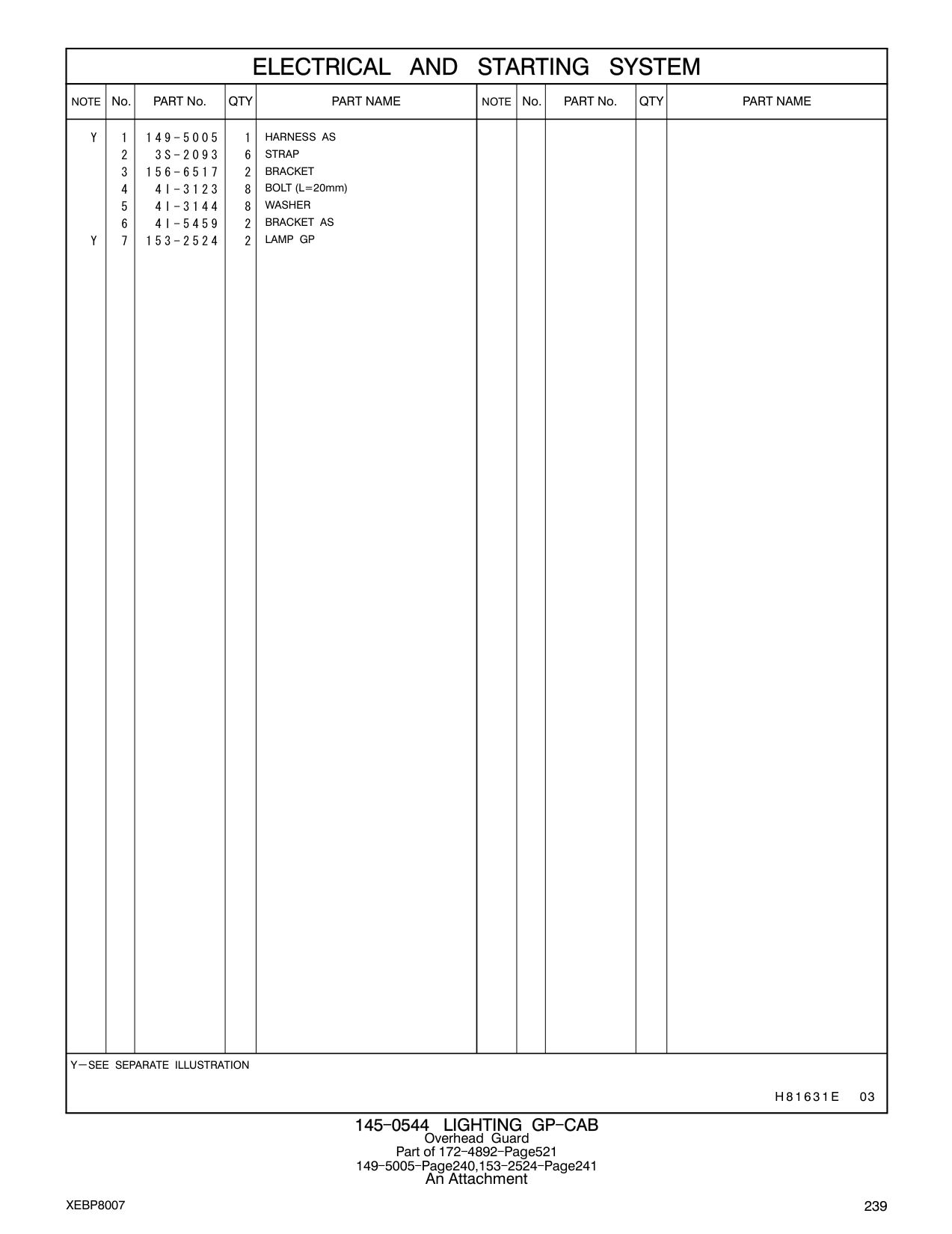 149-5005 HARNESS AS CAT parts manual diagram
