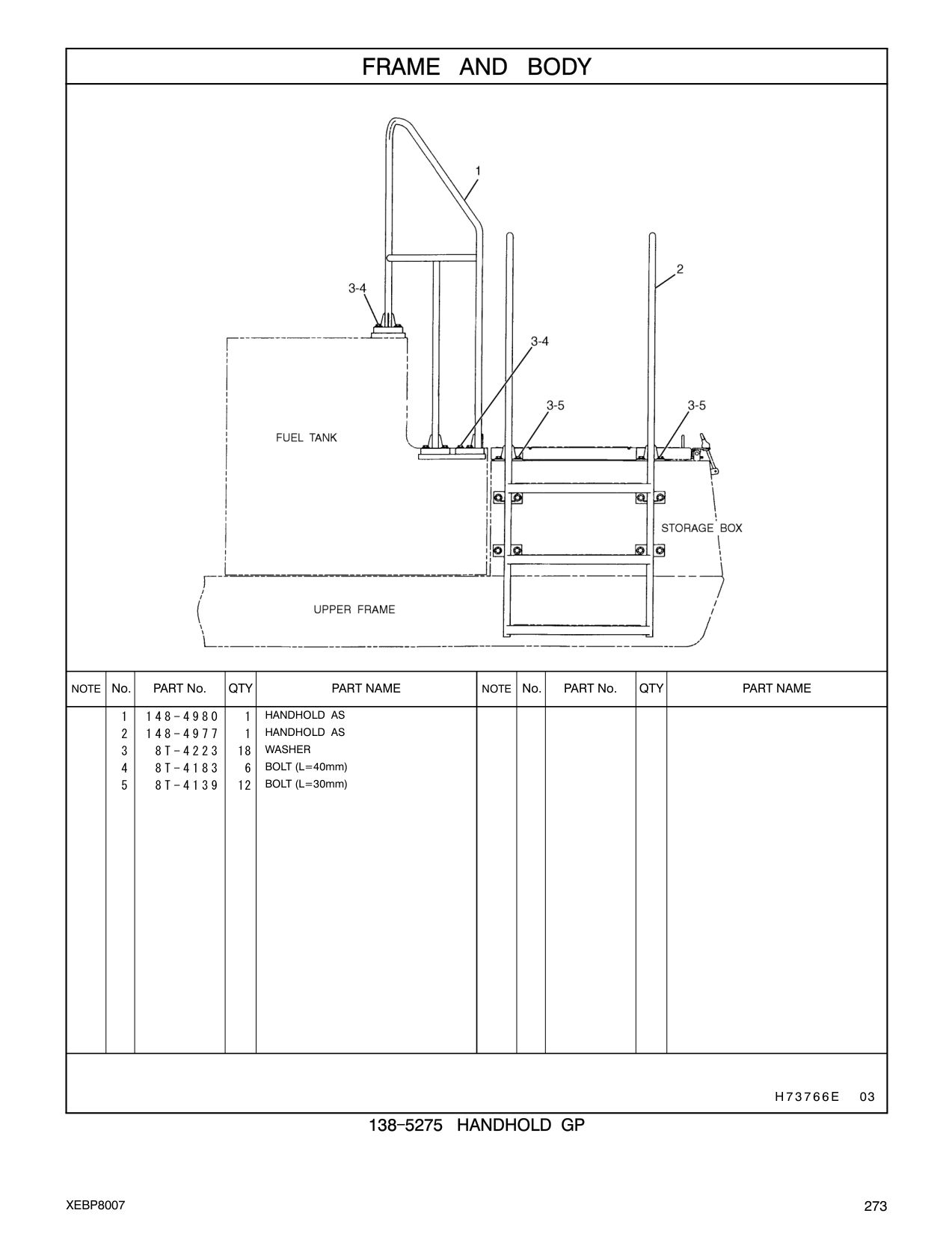 148-4980 HANDHOLD AS CAT parts manual diagram