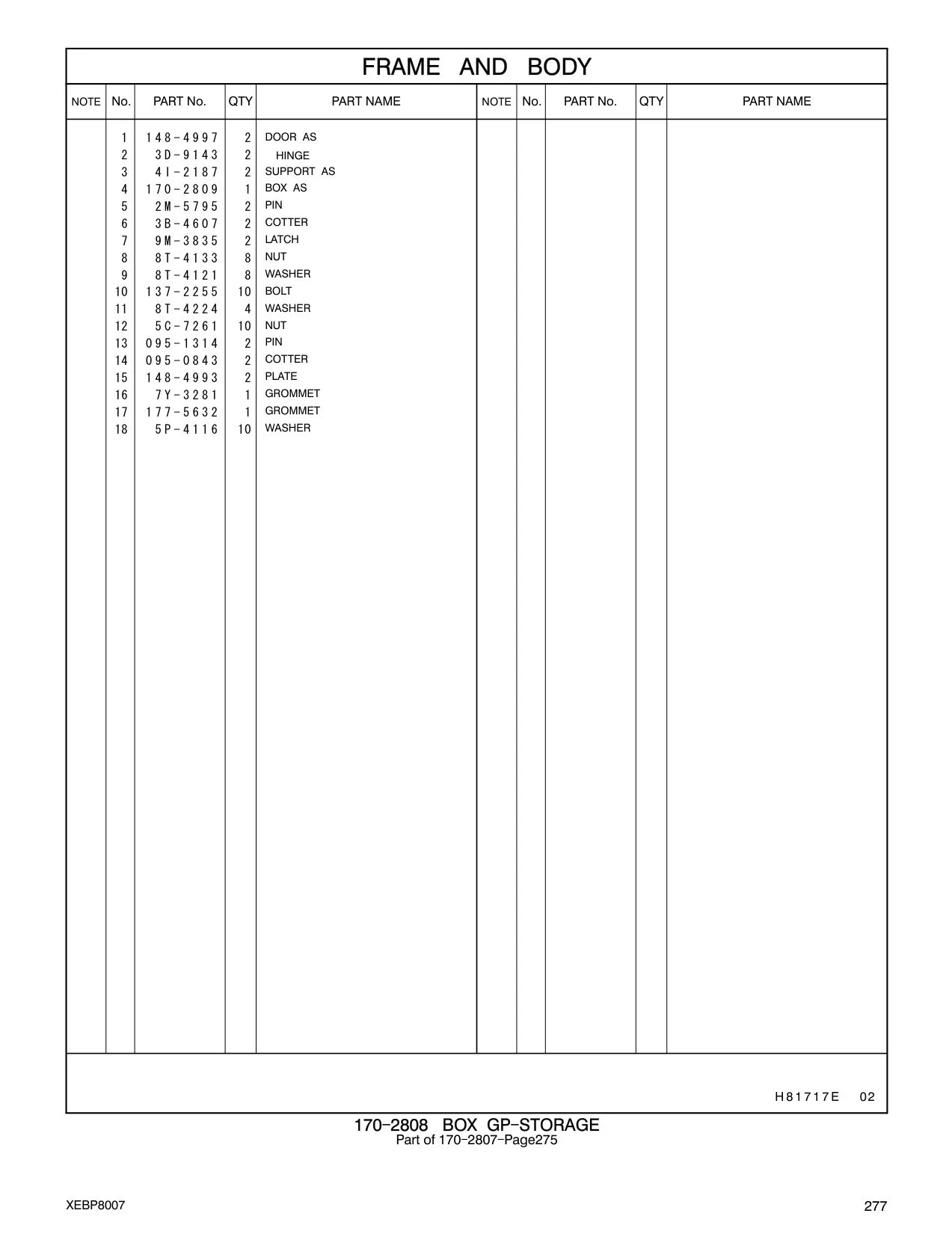 095-1314 PIN CAT parts manual diagram