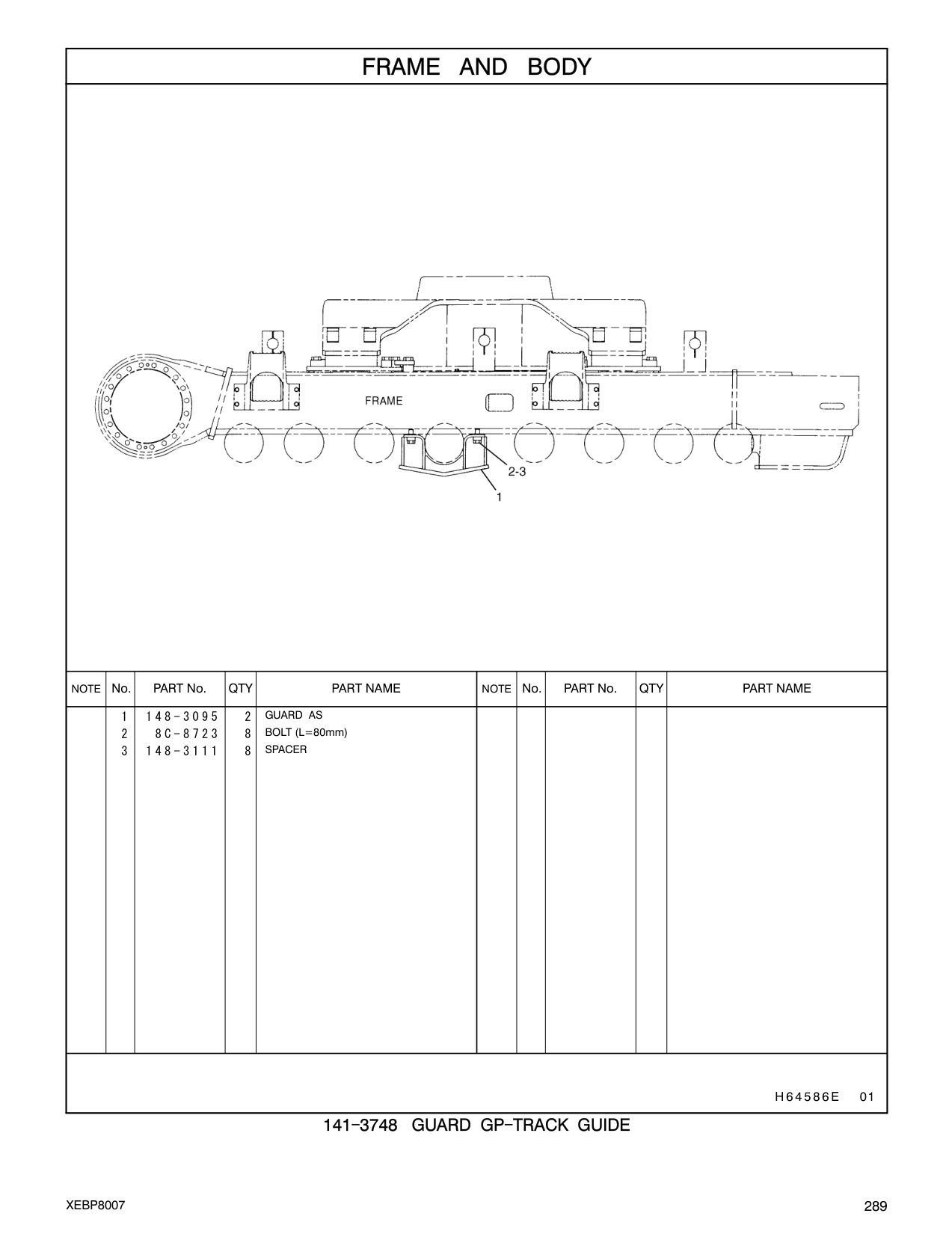 148-3111 SPACER CAT parts manual diagram