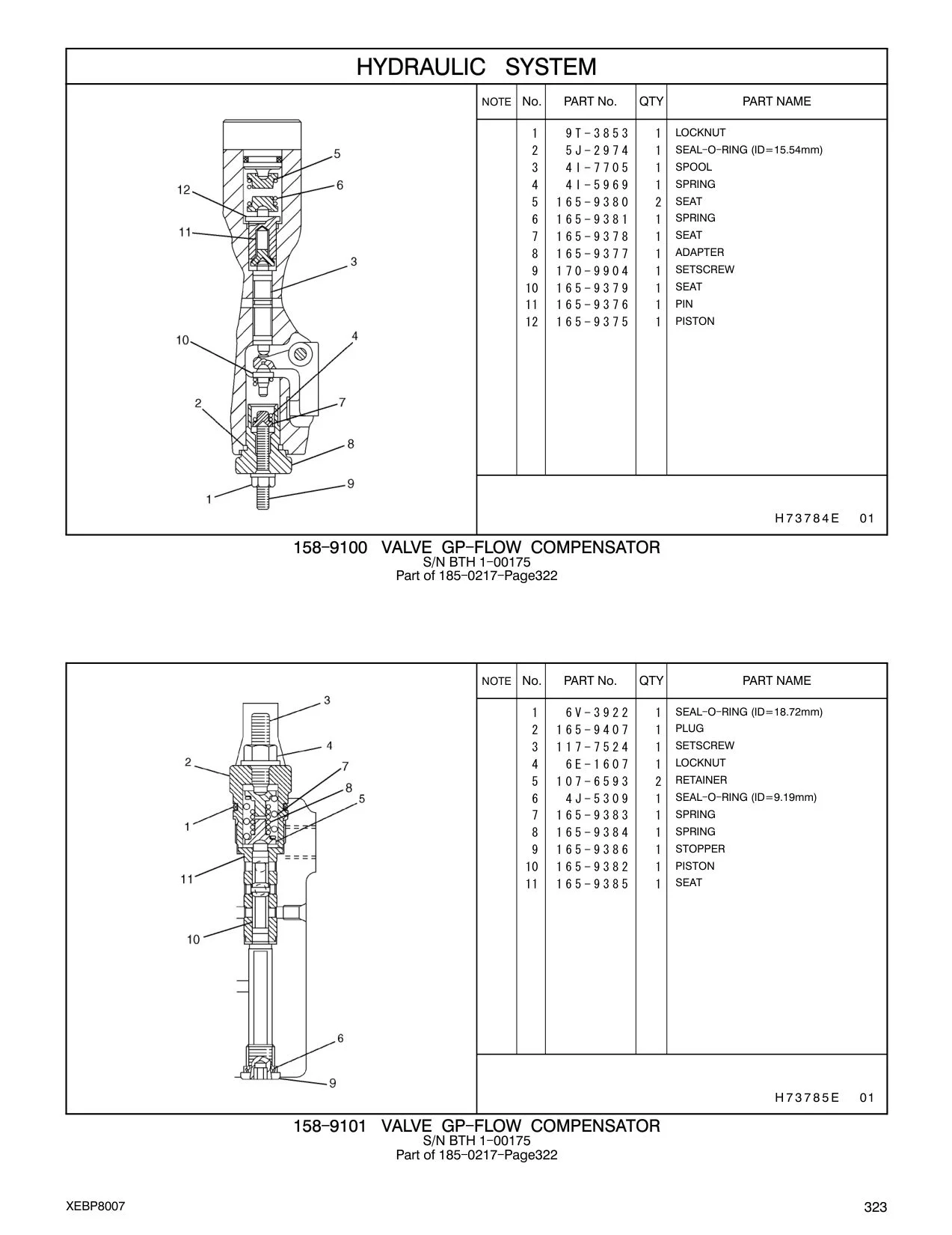 165-9384 SPRING CAT parts manual diagram