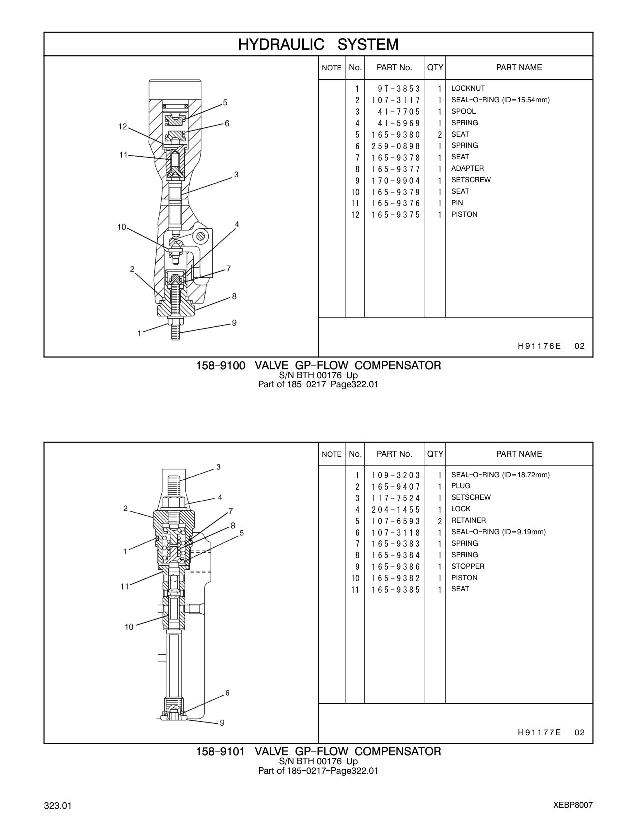 109-3203 SEAL-O-RING (ID=18.72mm) CAT parts manual diagram