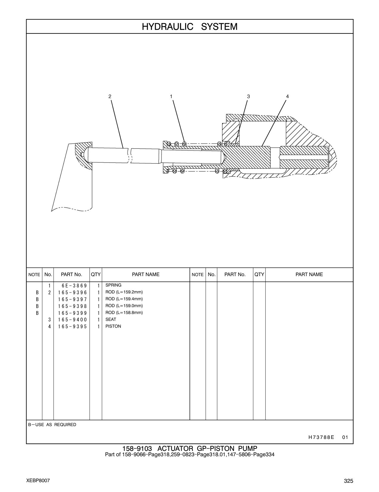 165-9400 SEAT CAT parts manual diagram