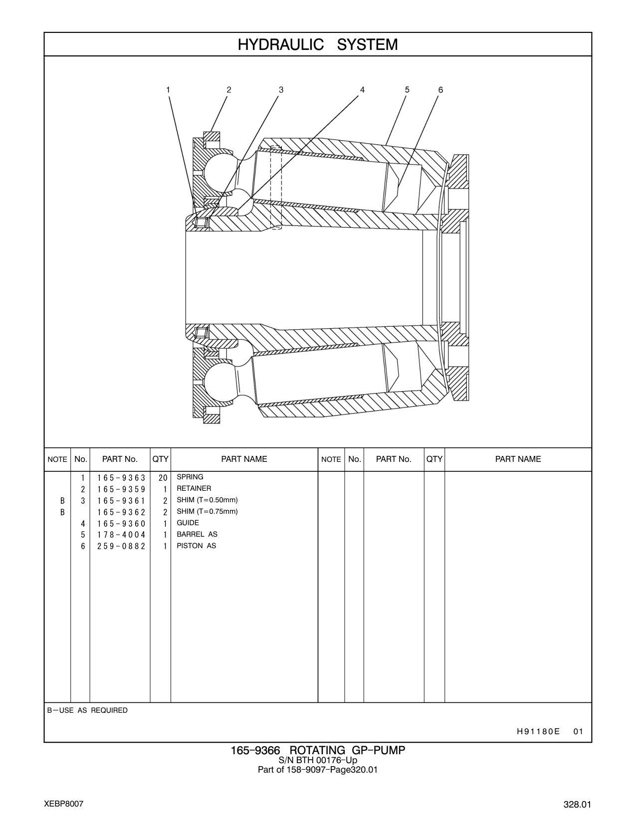 178-4004 BARREL AS CAT parts manual diagram