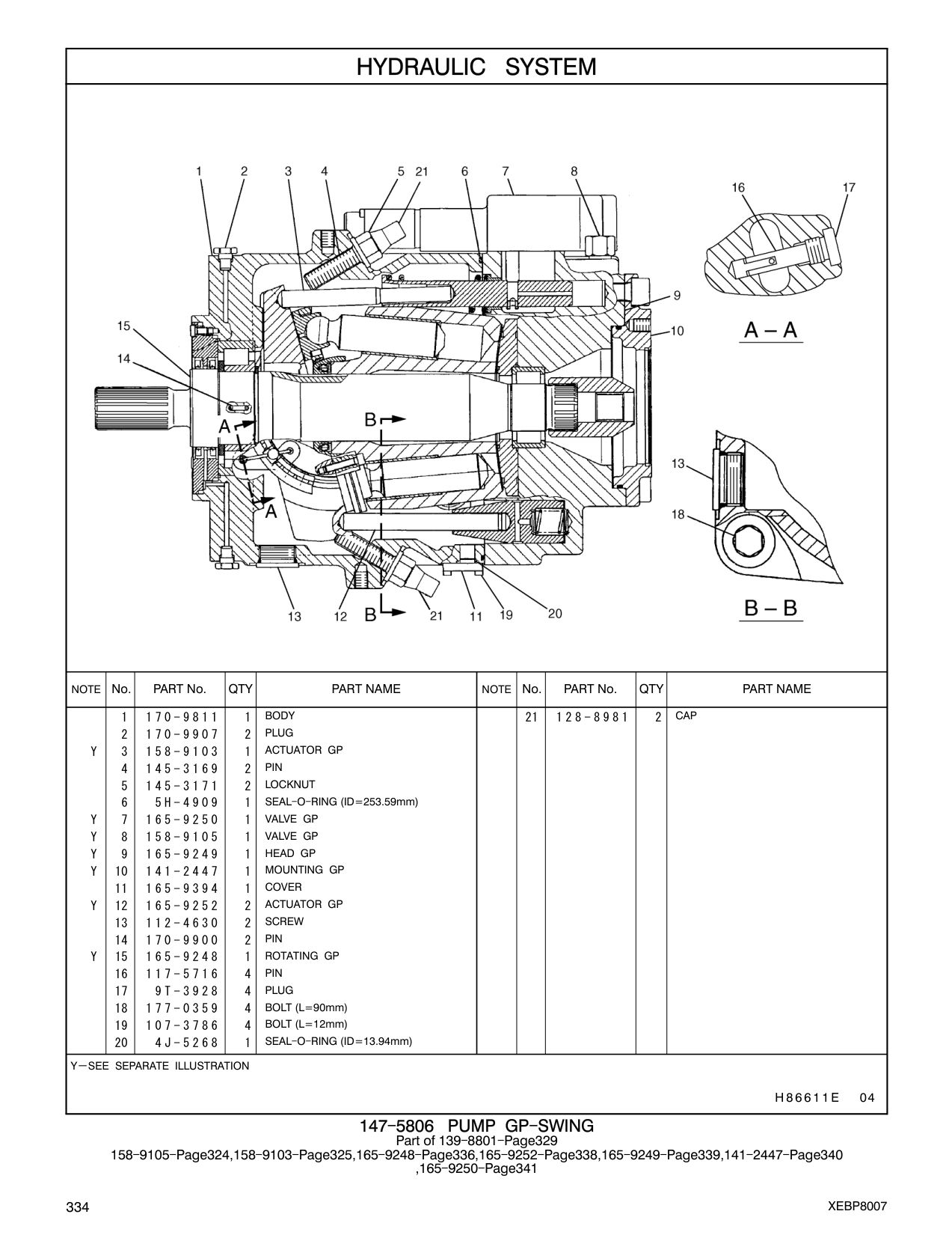 165-9248 ROTATING GP CAT parts manual diagram