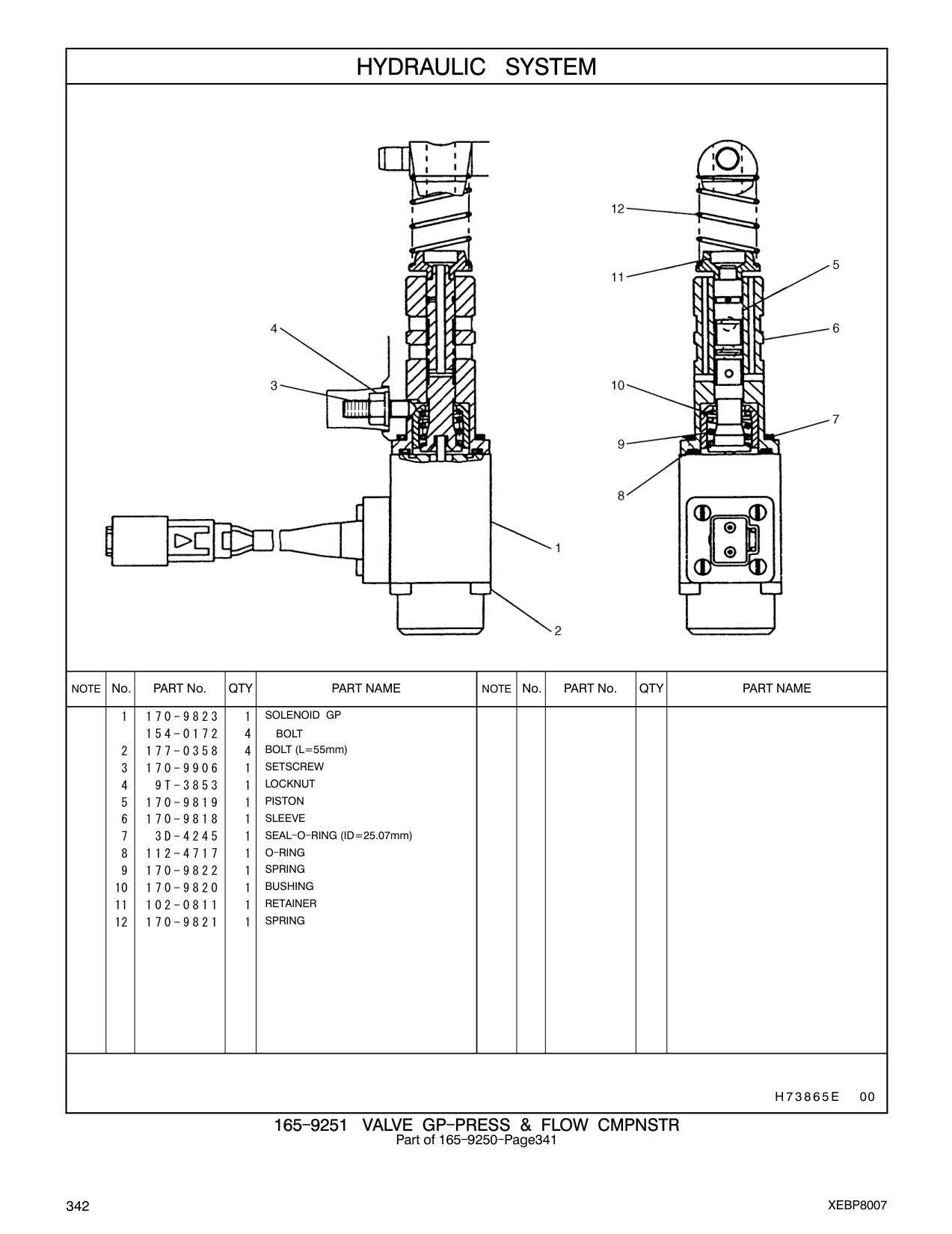 170-9821 SPRING CAT parts manual diagram
