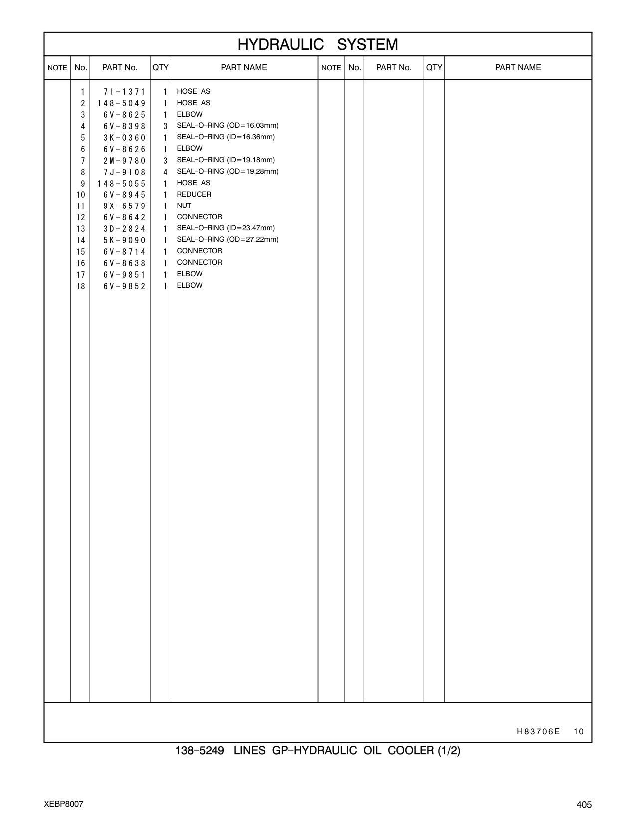 148-5049 HOSE AS CAT parts manual diagram