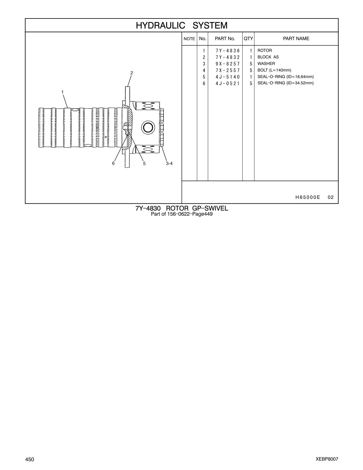 7Y-4832 BLOCK AS CAT parts manual diagram