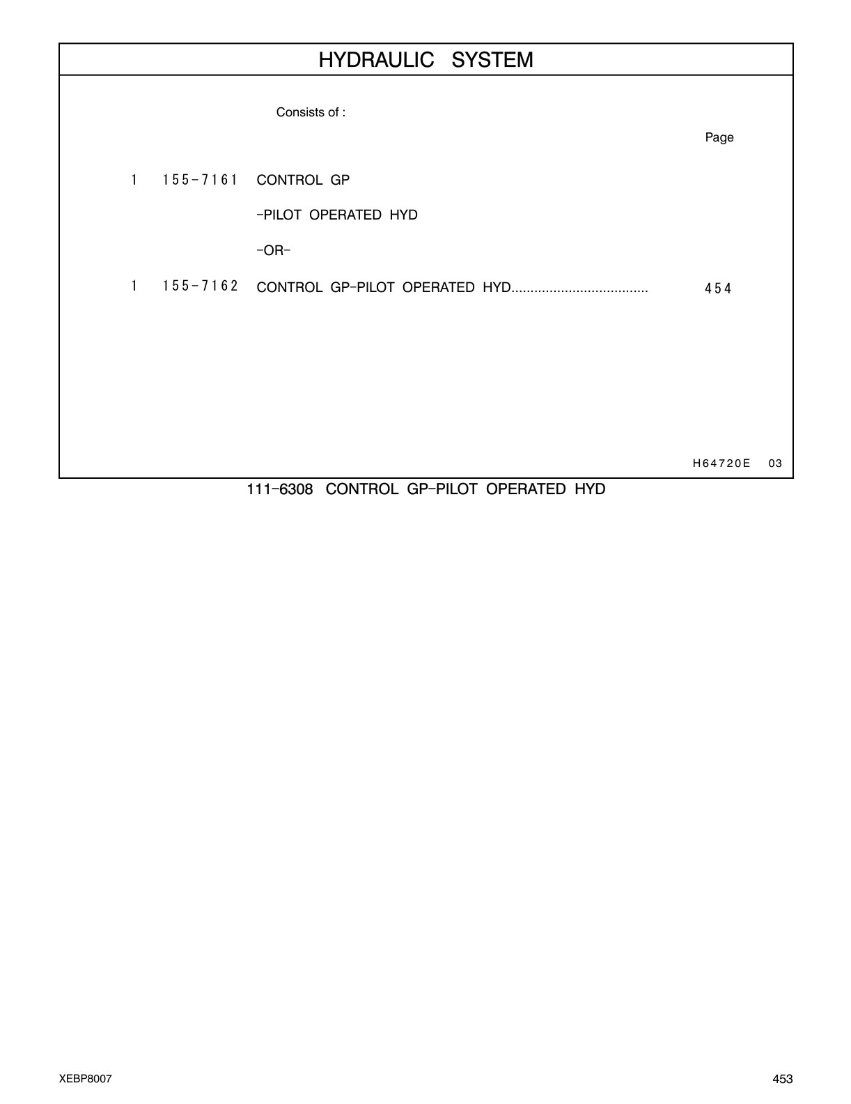 155-7162 - CONTROL GP-PILOT OPERATED HYD